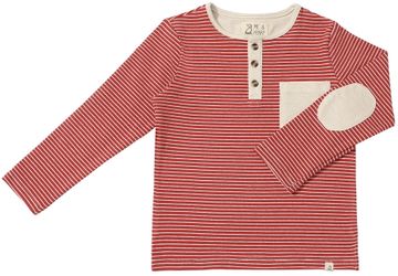 Boys Red/Cream Linden Henley by Me & Henry