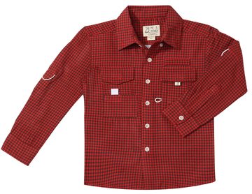 Boys Red Plaid Sawyer Fishing Shirt by Me & Henry