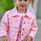 Girls Pink Fall Girls Denim Jackett by Rylee Faith
