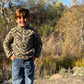 Boys Brown/Teal Multi Stripe Macchu Sherpa by Me & Henry