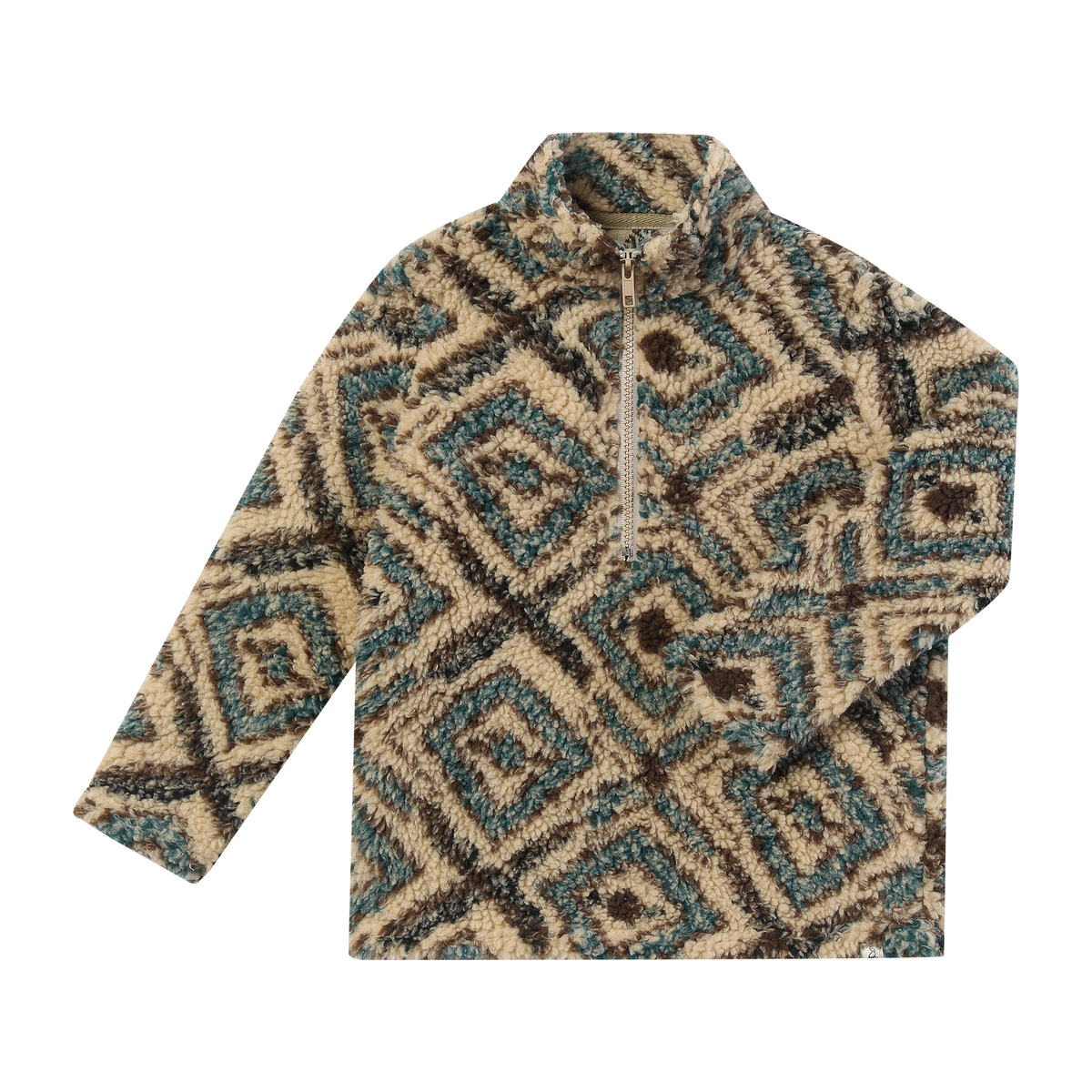 Boys Brown/Teal Multi Stripe Macchu Sherpa by Me & Henry