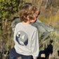Boys Grey Ski Print Jester Back Print Sweatshirt by Me & Henry