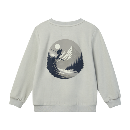 Boys Grey Ski Print Jester Back Print Sweatshirt by Me & Henry