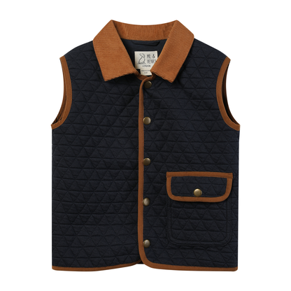 Boys Navy Fisher Padded Vest by Me & Henry