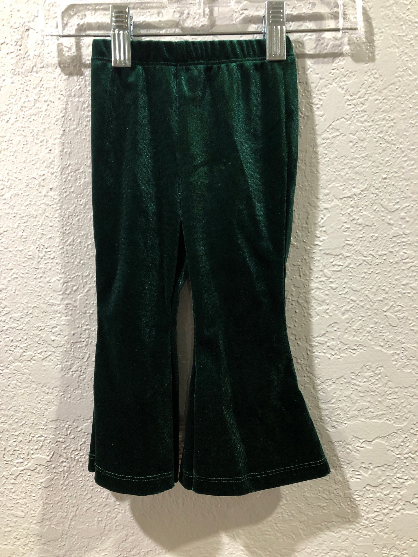 Girls Dark Green Velvet Leggings by Mila & Rose