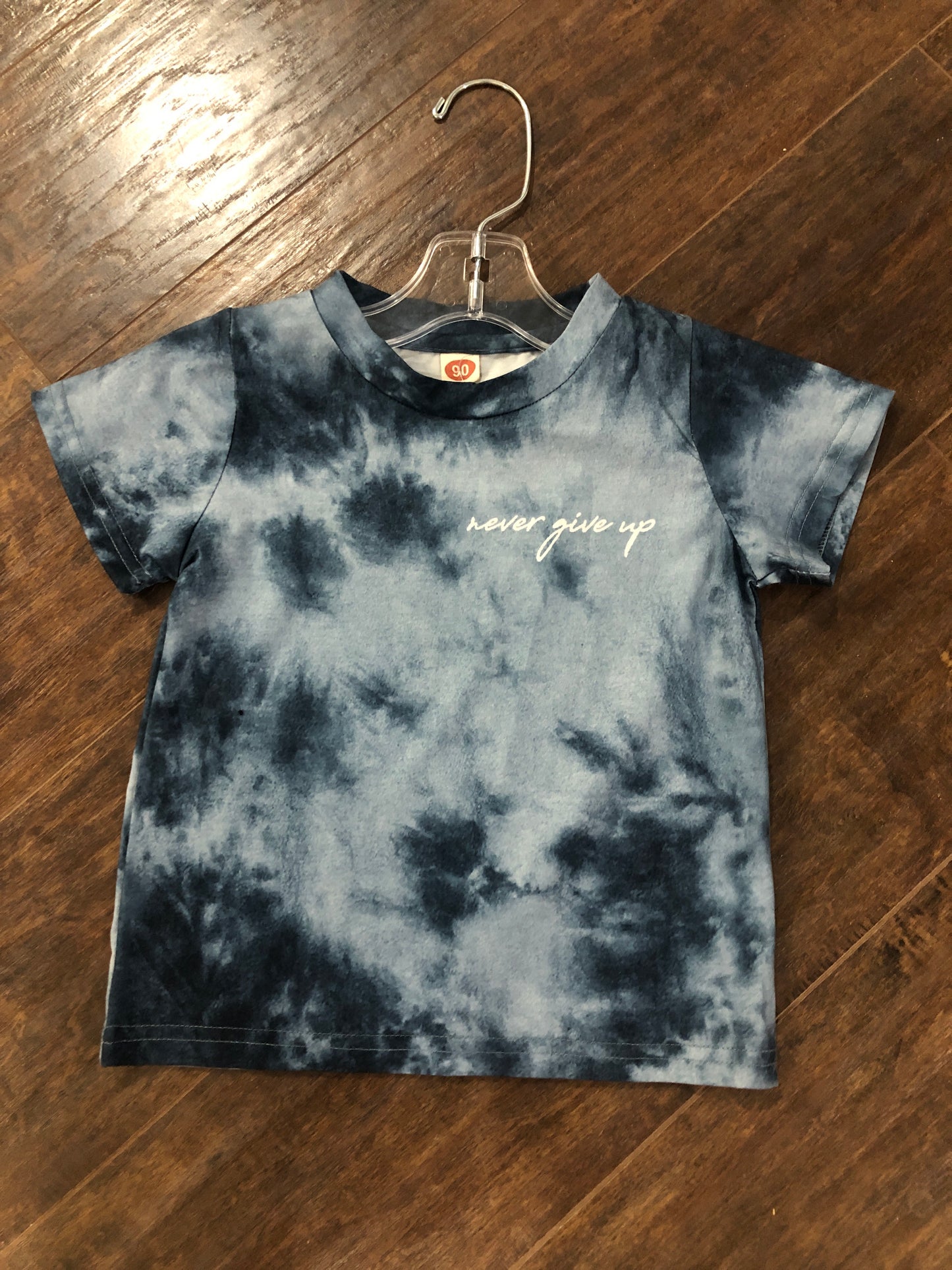 Boys Never Give Up Blue TieDye T-Shirt