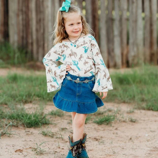 Girls Denim Skirt by Shea Baby