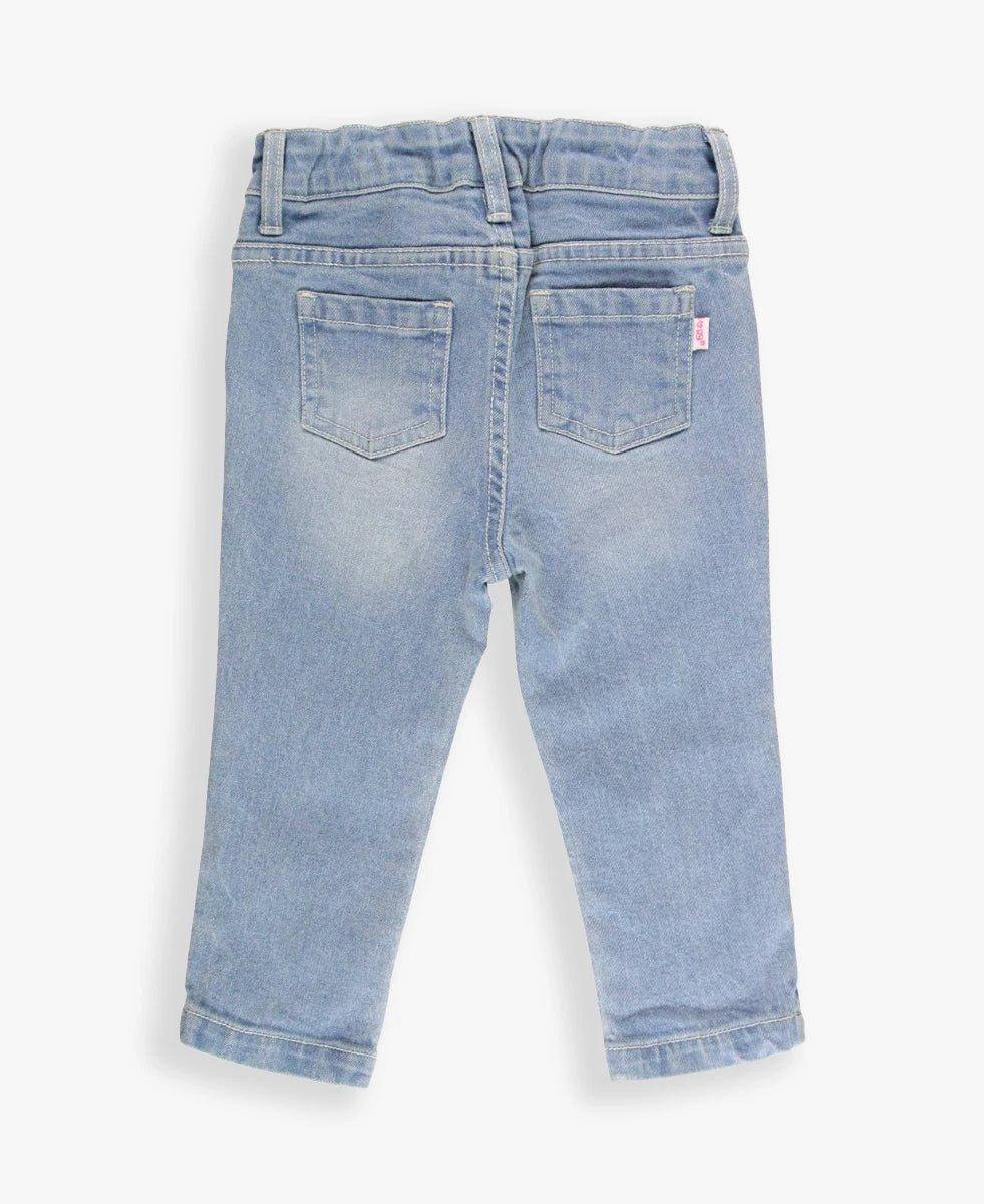 Girls Light Wash Skinny Jeans by RuffleButts