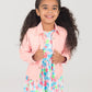 Girls Pink Stretch Denim Jacket by RuffleButts