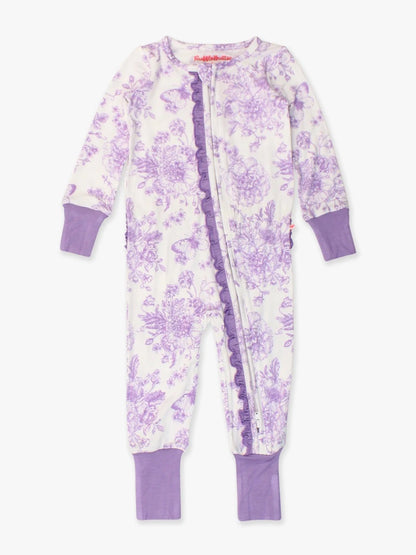 Girls Wisteria Butterfly Garden Toile 1 Piece PJ by RuffleButts