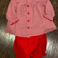 Girls Red/White Stripe Bloomer Set or Dress by Ishtex
