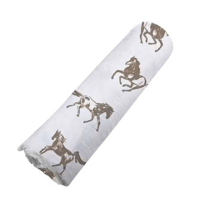 Newcastle Galloping Horses Bamboo Swaddle