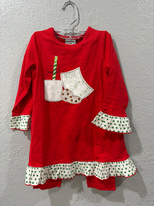 Girls Cookies and Milk for Santa Top w/Leggings by Three Sisters