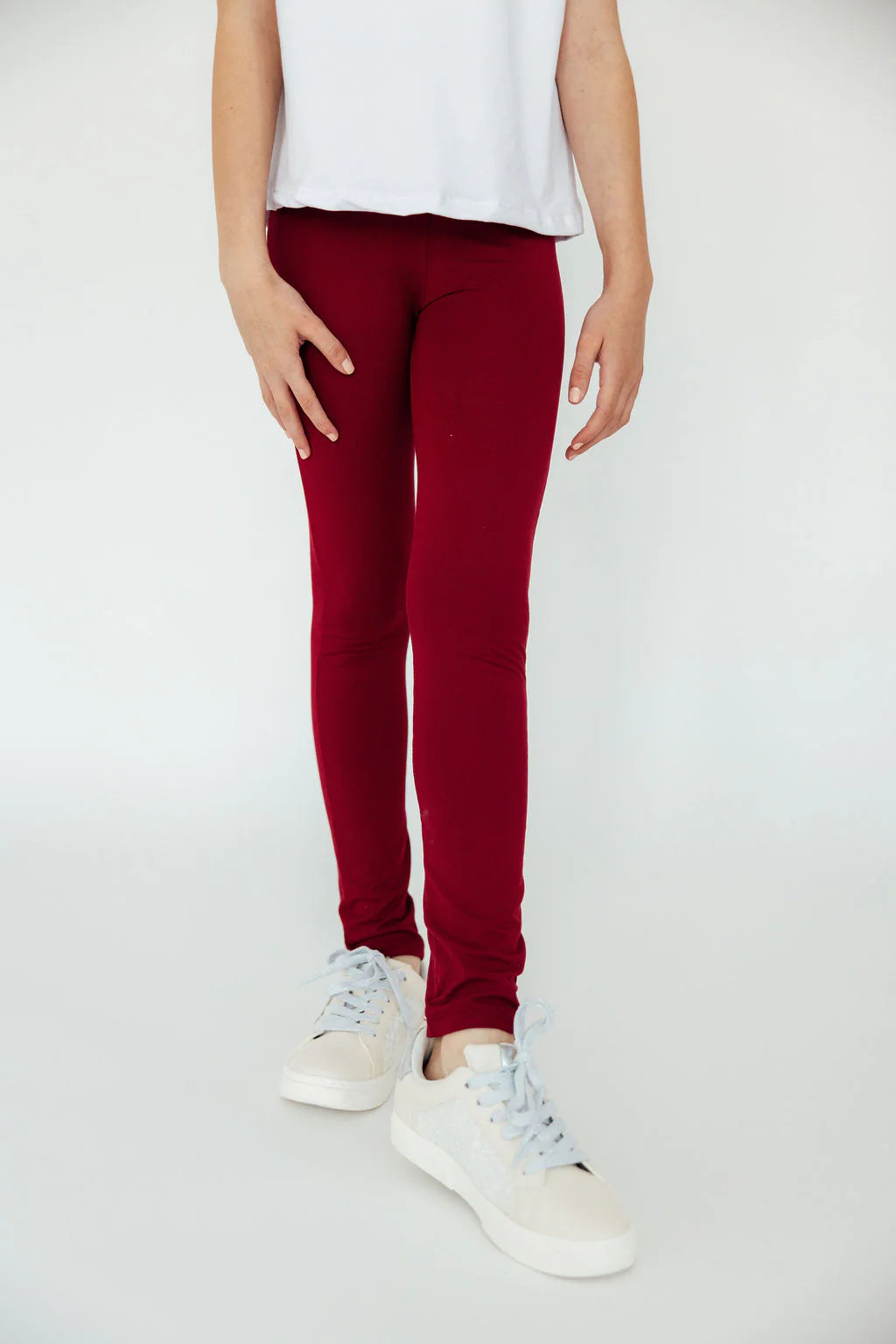 Girls Burgundy Leggings by Mila & Rose