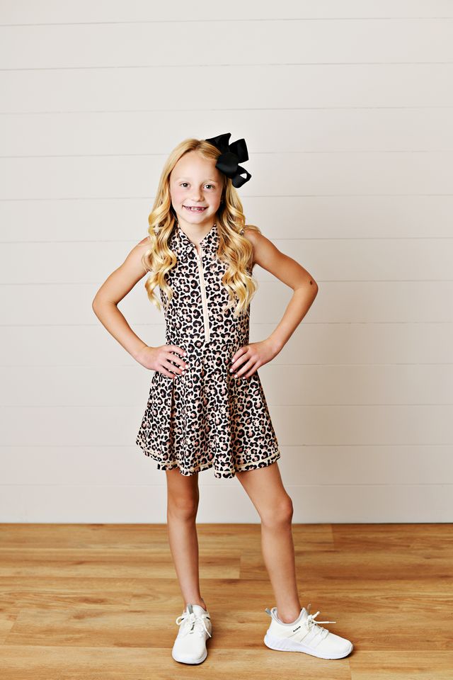Girls Leopard Tennis Dress by Swoon
