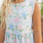 Girls Olivia 3 Ruffle Pastel Blue Floral Spring Summer Dress