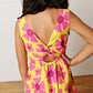 Girls Hot Pink Flower Athletic Active Sport Scalloped Dress