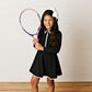Girls Courtside Black/Pink L/S Tennis Dress by Swoon