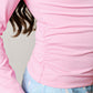 Girls Bubblegum Pink Ruched Top by Swoon