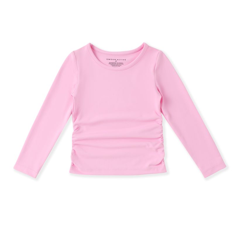 Girls Bubblegum Pink Ruched Top by Swoon