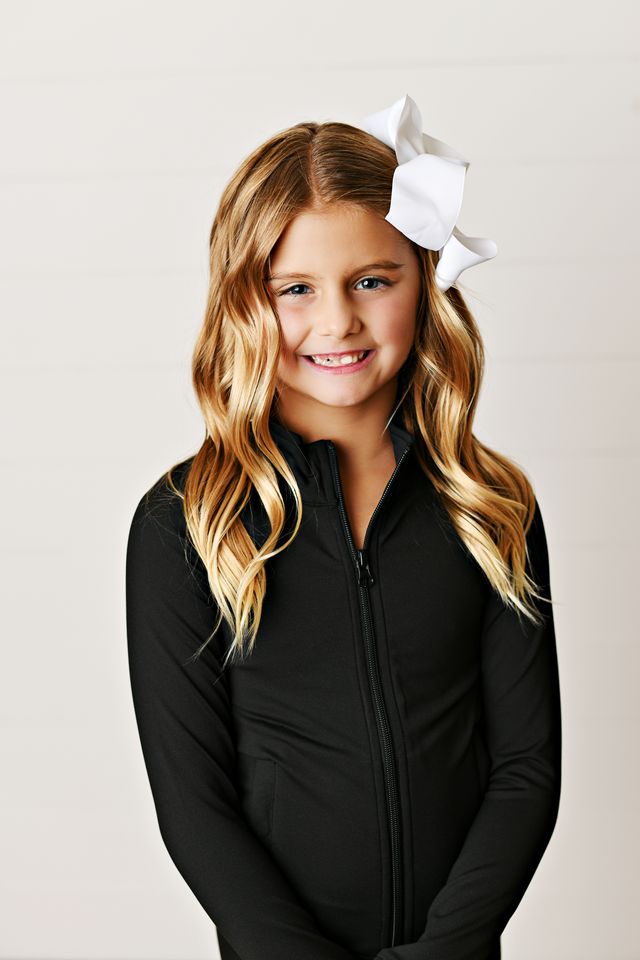 Girls Black Active Jacket by Swoon