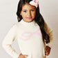Girls Pink Bow Sweater by Swoon