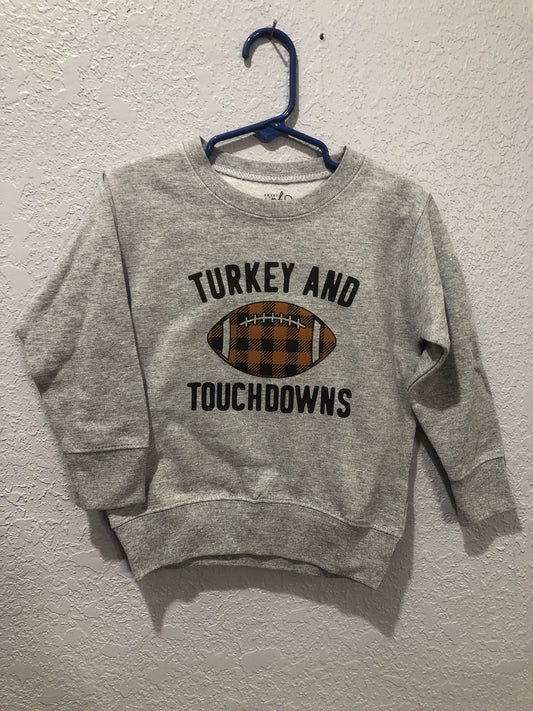 Boys Turkey and Touchdown Sweatshirt by Sweet Wink