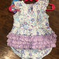 Girls Fairytale Garden Knit Waterfall Romper by RuffleButts