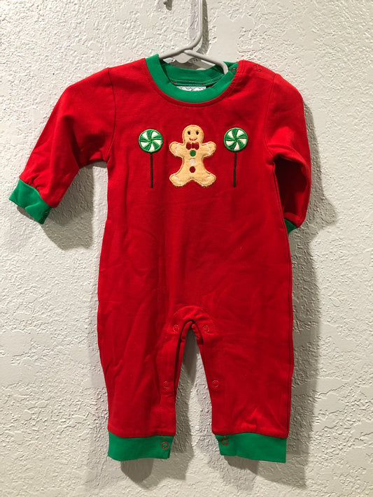 Boys Gingerbread w/ Lollipop Romper by Three Sisters