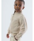 Boys Heather Oatmeal Quarter-Zip Sweater by RuggedButts