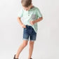 Boys Medium Wash Denim Stretch Shorts by RuggedButts