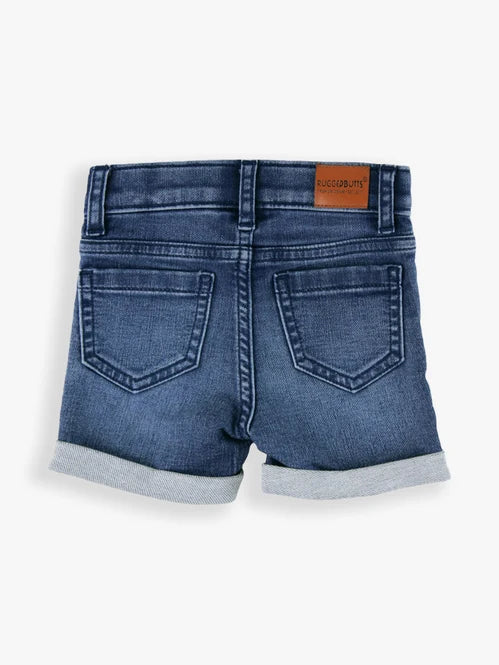 Boys Medium Wash Denim Stretch Shorts by RuggedButts