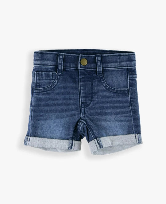 Boys Medium Wash Denim Stretch Shorts by RuggedButts