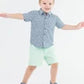 Boys Summertime Fields Button Collar SS Button Down Shirt by RuggedButts