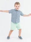 Boys Summertime Fields Button Collar SS Button Down Shirt by RuggedButts