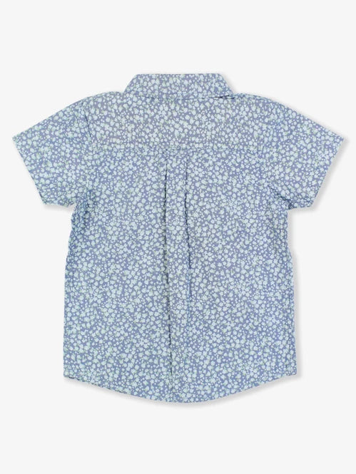 Boys Summertime Fields Button Collar SS Button Down Shirt by RuggedButts