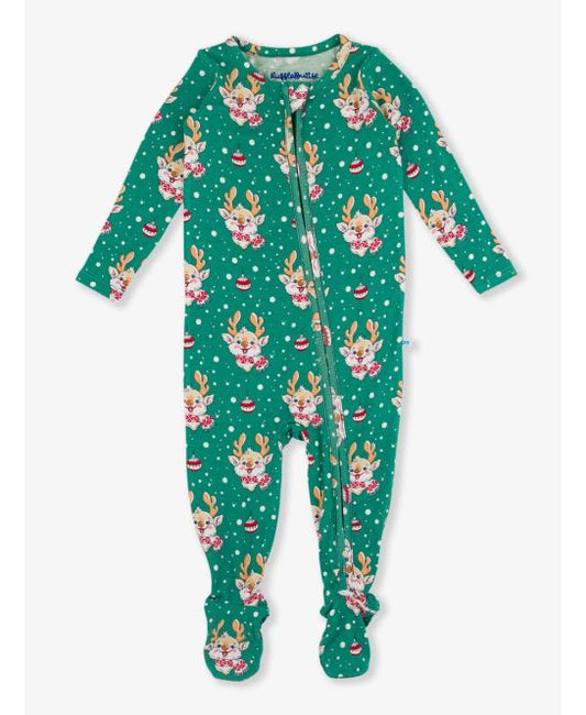 Boys Reindeer Cheer L/S Pajama Set by RuffleButts