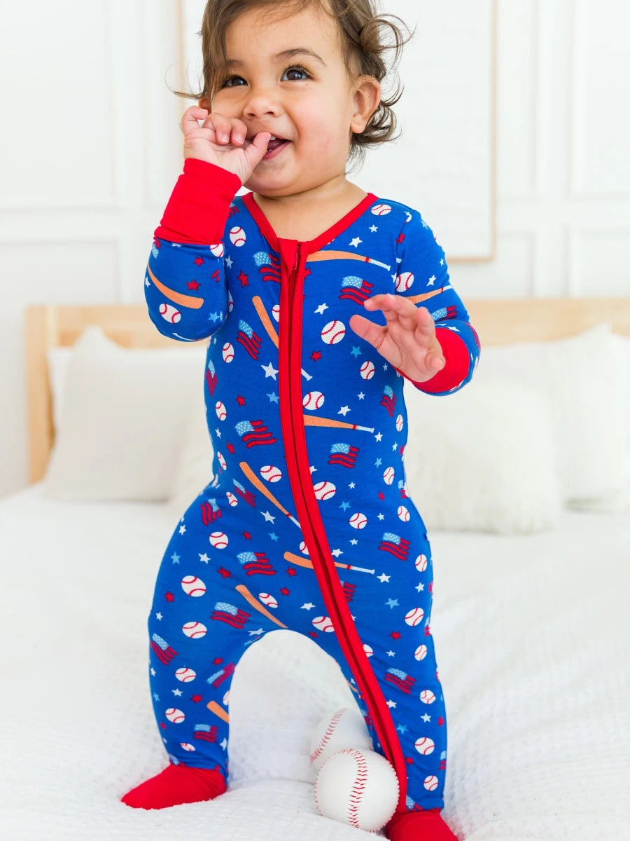 Boys Play Ball Convertible One Piece PJ by RuggedButts