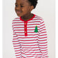 Boys Christmas Tree Red Stripe Knit L/S Tee by RuggedButts