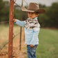 Boys Western Train Fleece Zip Up Sweatshirt by Shea Baby