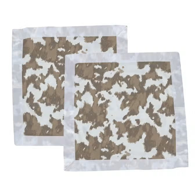 Newcastle Yellowstone Cowhide Bamboo Blankies (Set of 2)