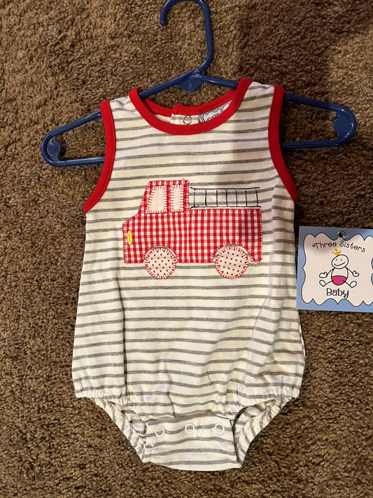 Baby Boys Firetruck Romper