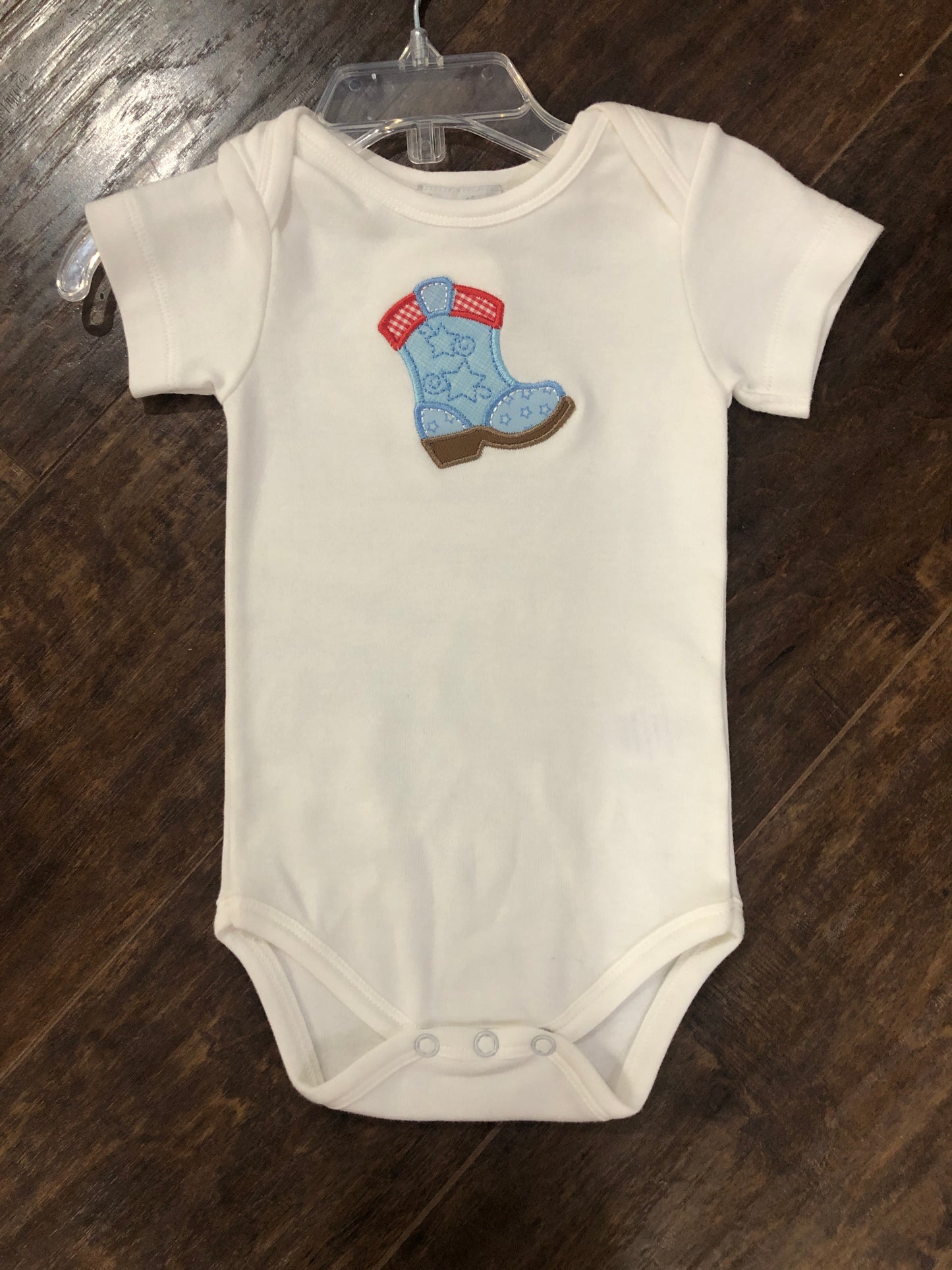 Boys White Onesie with Various Appliques