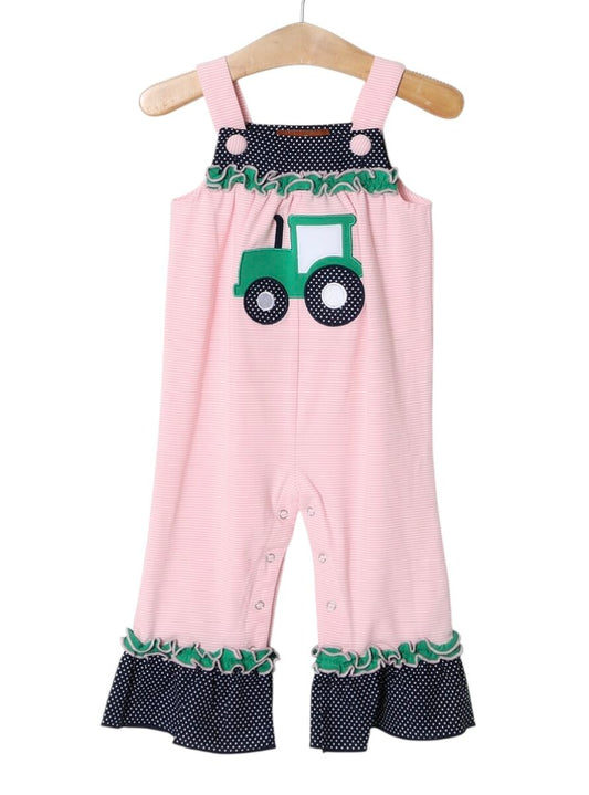 Girls Tractor Applique Jay Romper by Millie Jay
