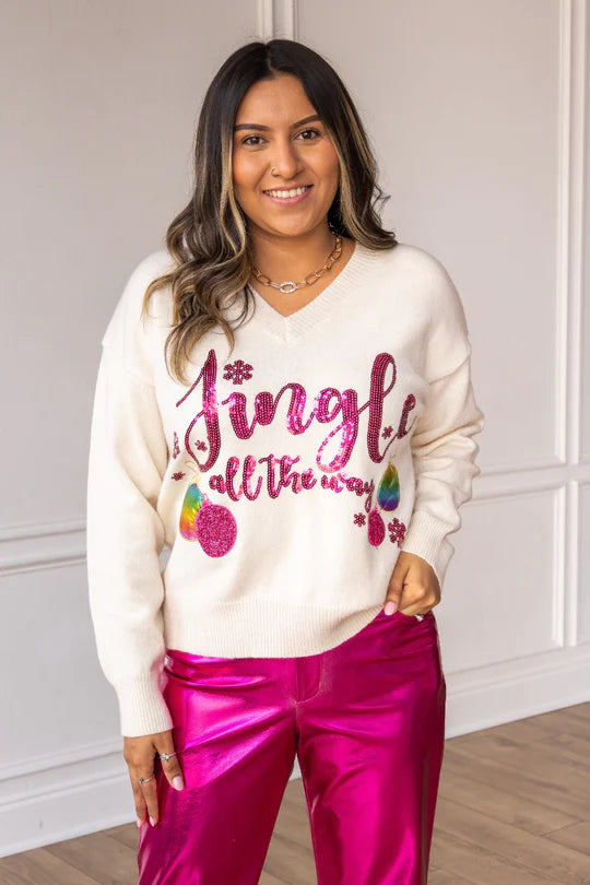 Ladies Grace & Emma Jingle All The Way Sweater