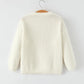 Girls Bow White Pullover Sweater by Riley Faith