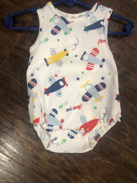 Boys White Airplane Onesie by Three Sisters
