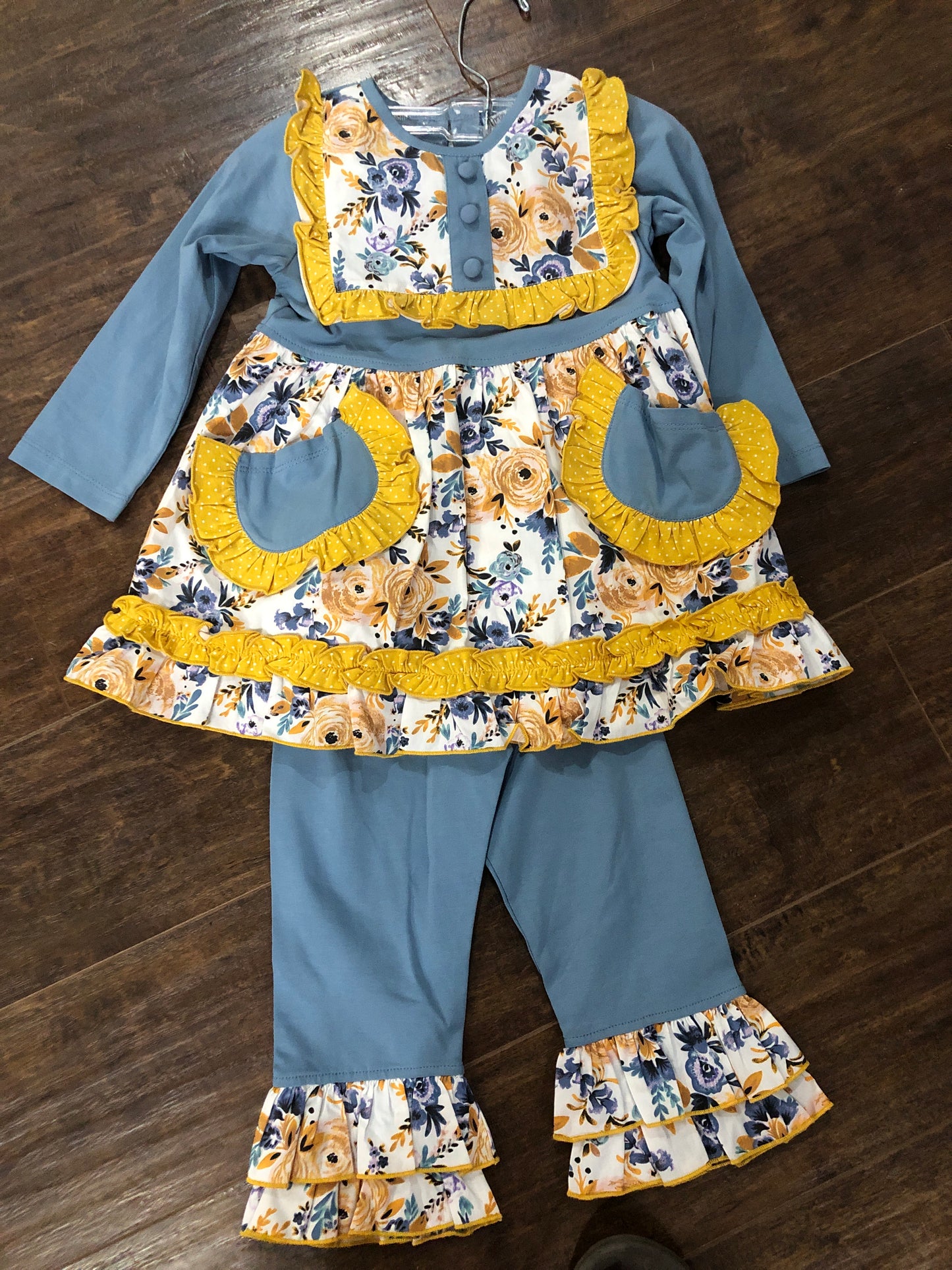 Girls Floral Dress w/Leggings by Three Sisters