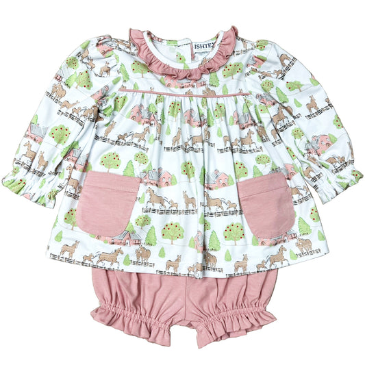 Girls Horse and Foal Bloomers Set by Ishtex