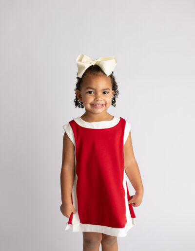 Girls Skylar Dress and Shorts-Red by Millie Jay